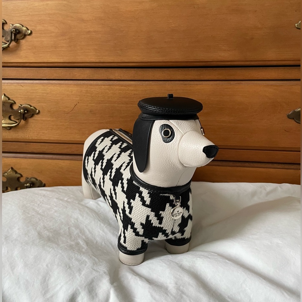 NWOT | Kate Spade Claude Houndstooth Dachshund Crossbody bag